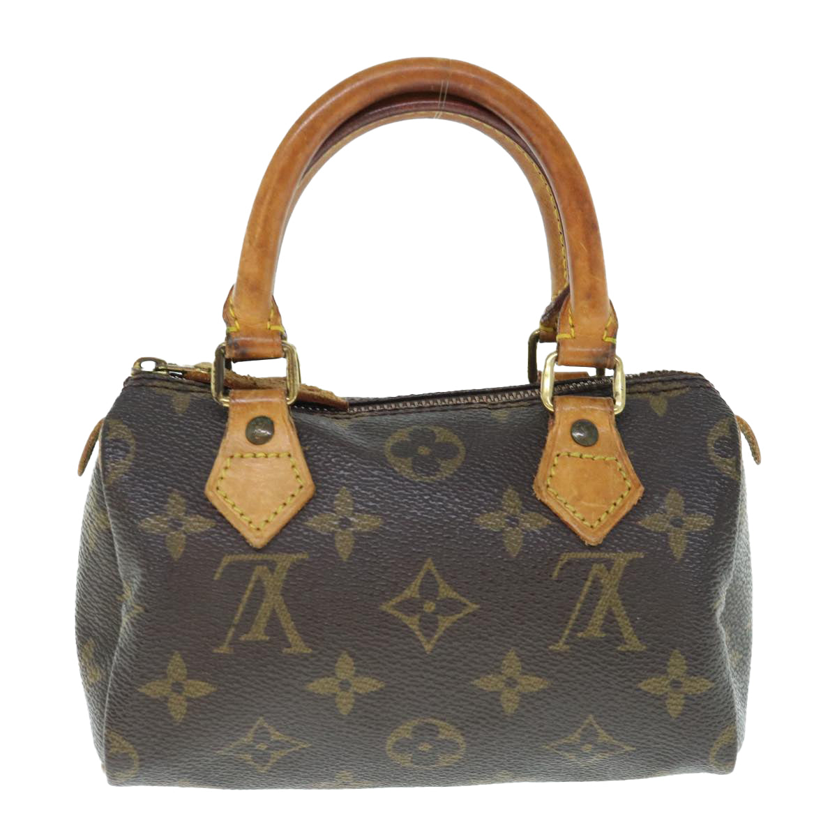 LOUIS VUITTON Monogram Mini Speedy Hand Bag M41534 LV Auth 63155