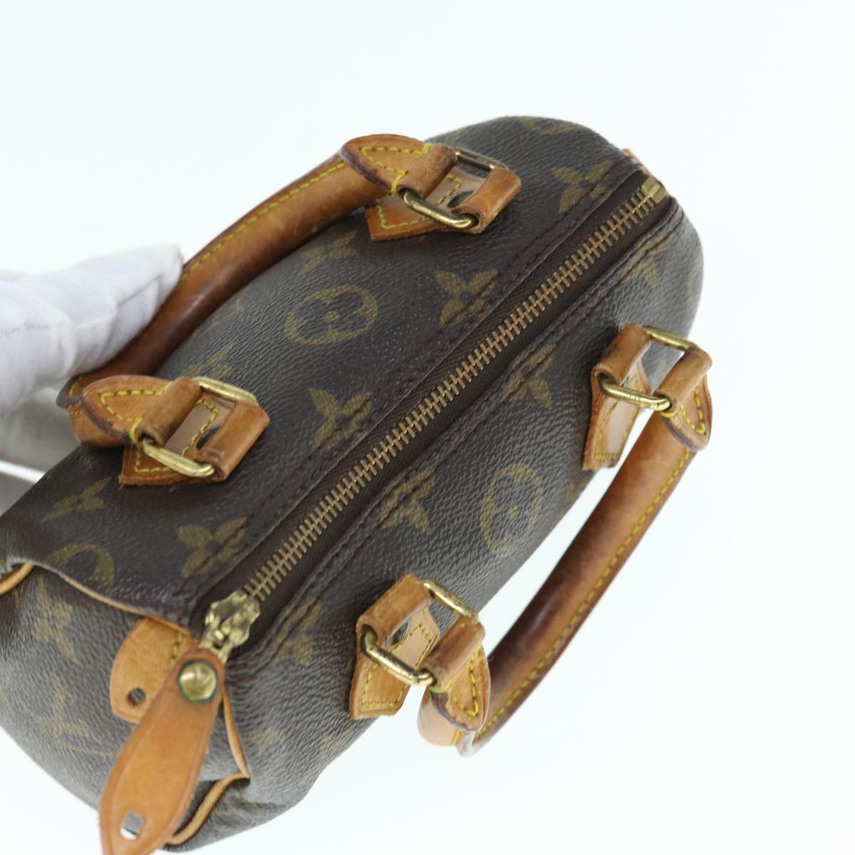 LOUIS VUITTON Monogram Mini Speedy Hand Bag M41534 LV Auth 63155