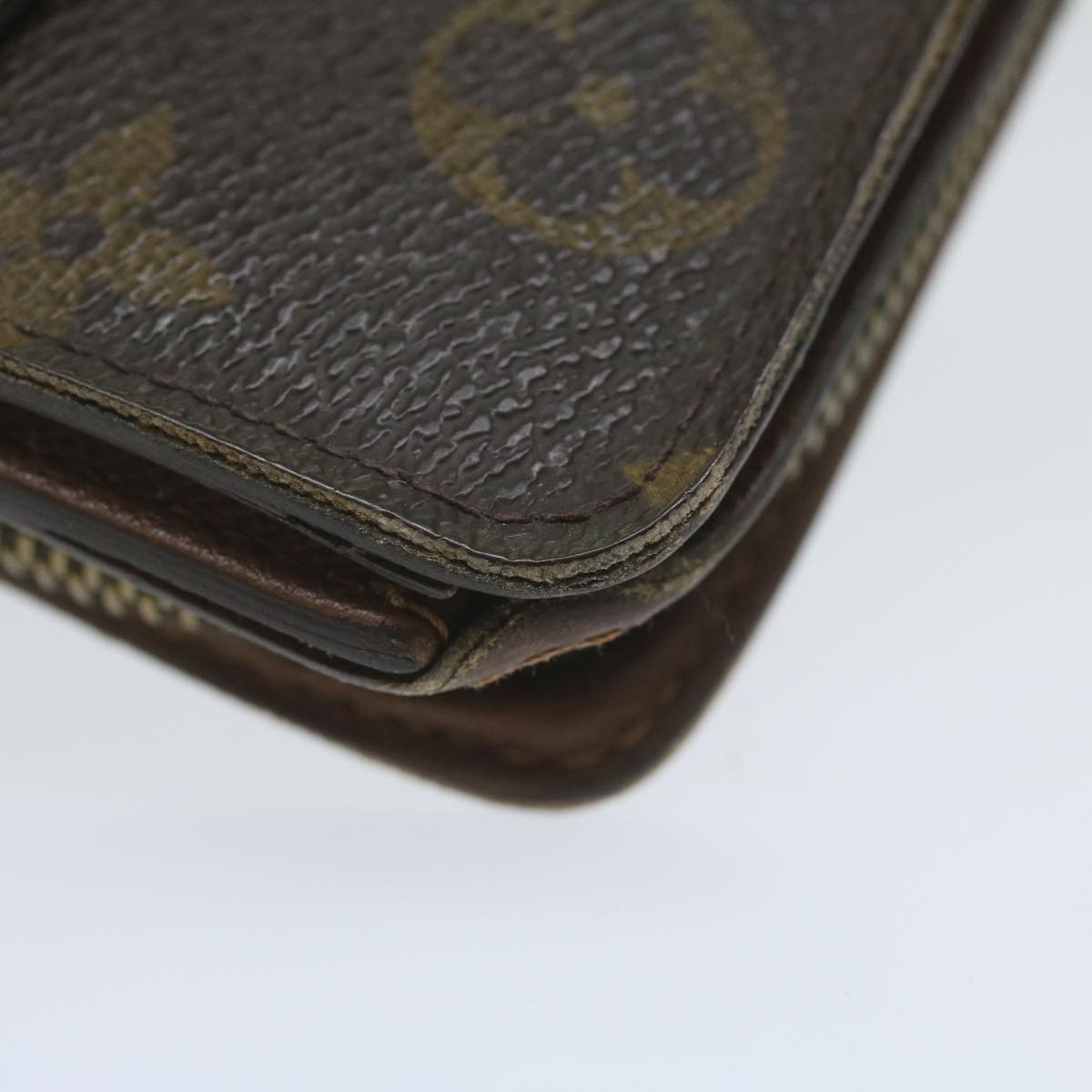 LOUIS VUITTON Monogram Compact Zip Wallet M61667 LV Auth 63160