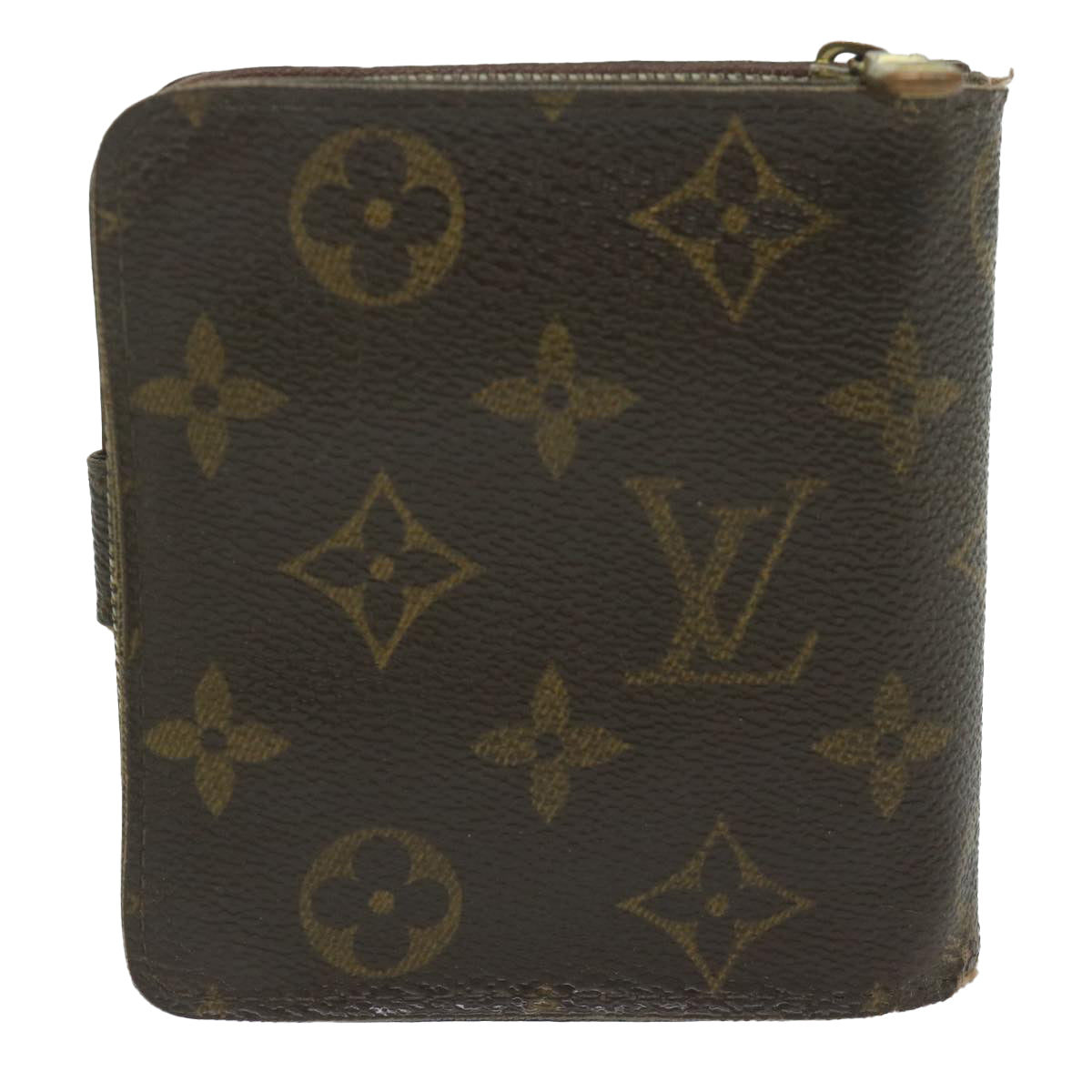 LOUIS VUITTON Monogram Compact Zip Wallet M61667 LV Auth 63160