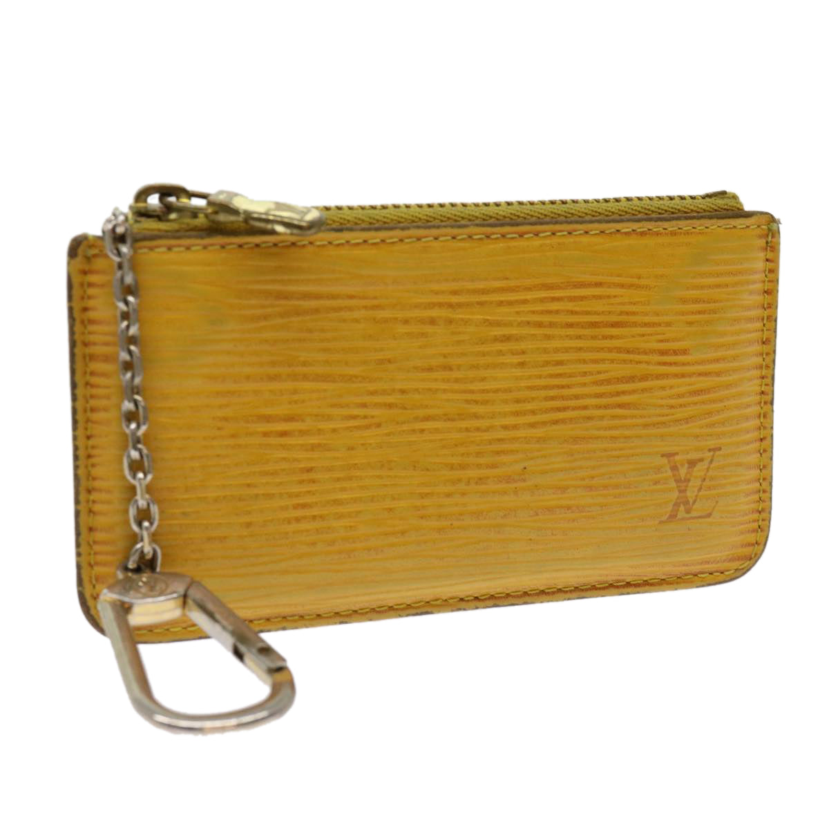 LOUIS VUITTON Epi Pochette Cles Coin Purse Yellow M63809 LV Auth 63164