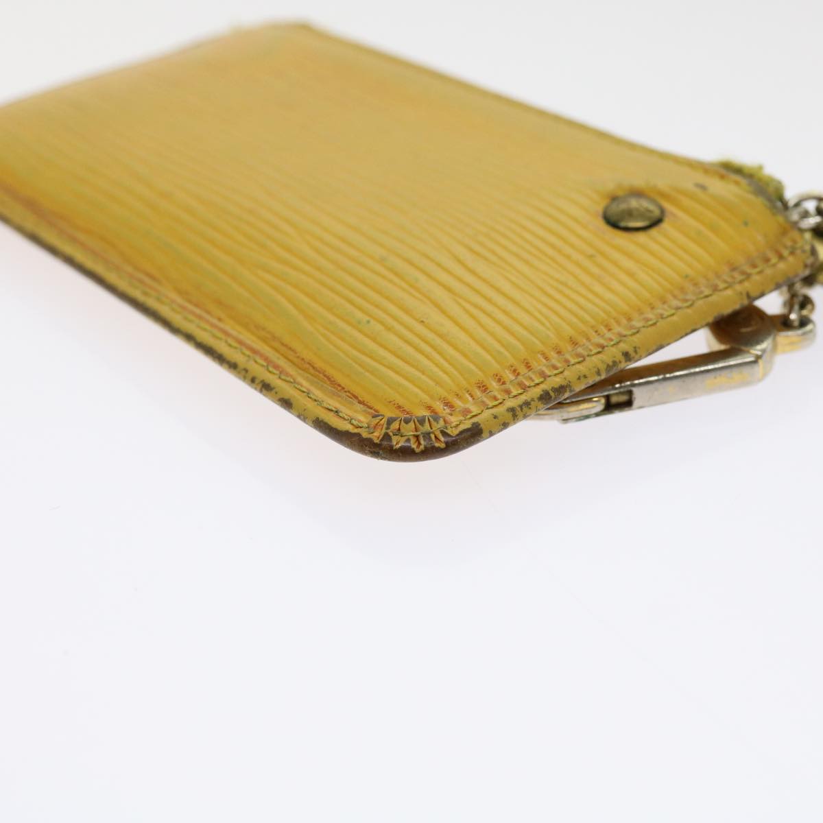 LOUIS VUITTON Epi Pochette Cles Coin Purse Yellow M63809 LV Auth 63164