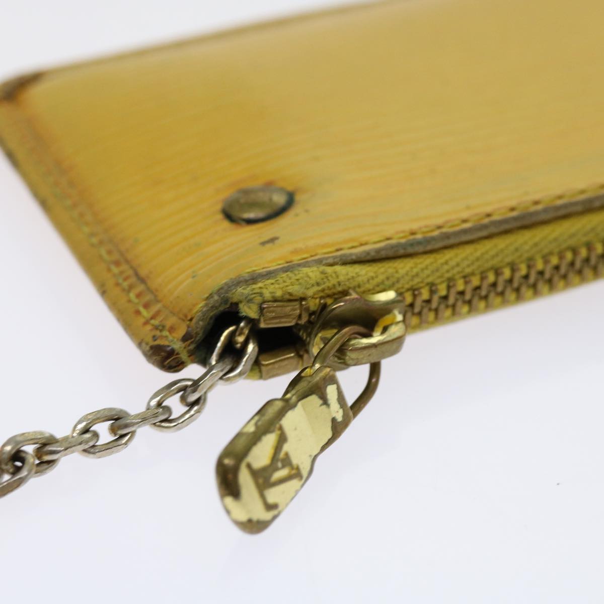 LOUIS VUITTON Epi Pochette Cles Coin Purse Yellow M63809 LV Auth 63164