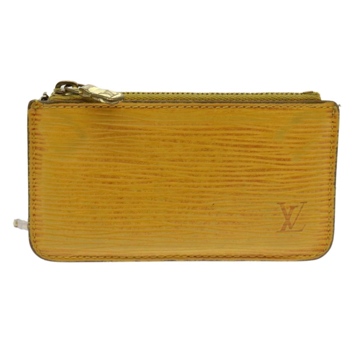 LOUIS VUITTON Epi Pochette Cles Coin Purse Yellow M63809 LV Auth 63164