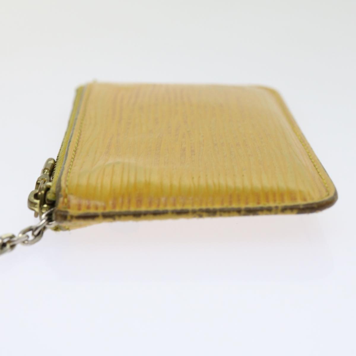 LOUIS VUITTON Epi Pochette Cles Coin Purse Yellow M63809 LV Auth 63164