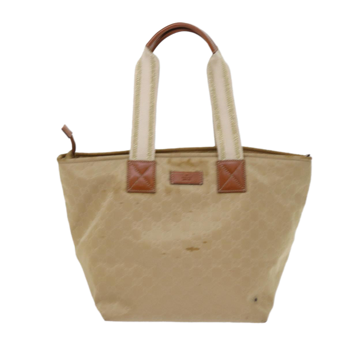 GUCCI GG Canvas Tote Bag Beige 131231 Auth 63195