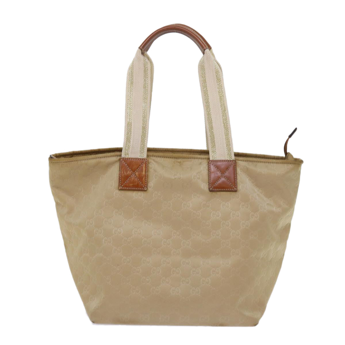 GUCCI GG Canvas Tote Bag Beige 131231 Auth 63195