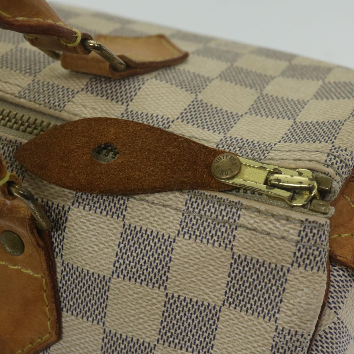 LOUIS VUITTON Damier Azur Speedy 30 Hand Bag N41533 LV Auth 63199