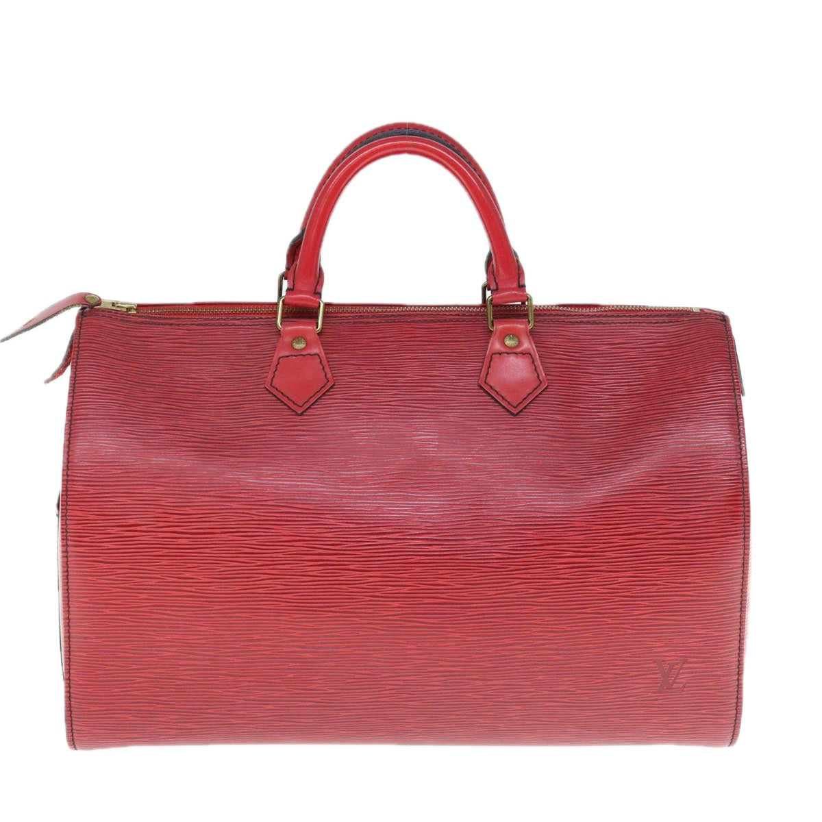 LOUIS VUITTON Epi Speedy 35 Hand Bag Castilian Red M42997 LV Auth 63202