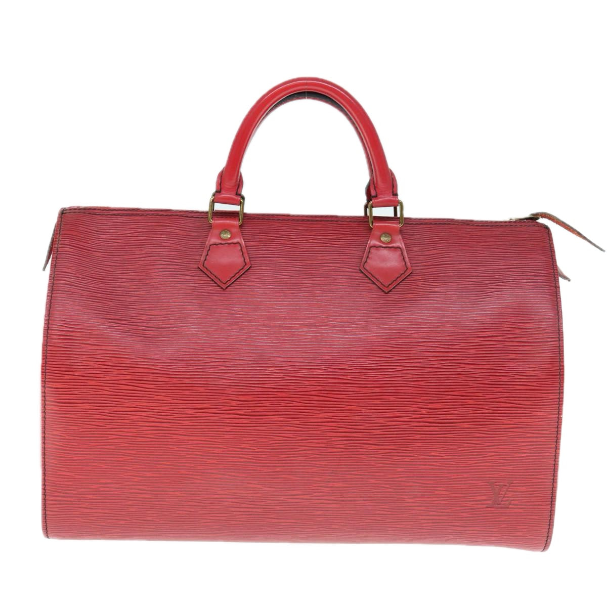 LOUIS VUITTON Epi Speedy 35 Hand Bag Castilian Red M42997 LV Auth 63202