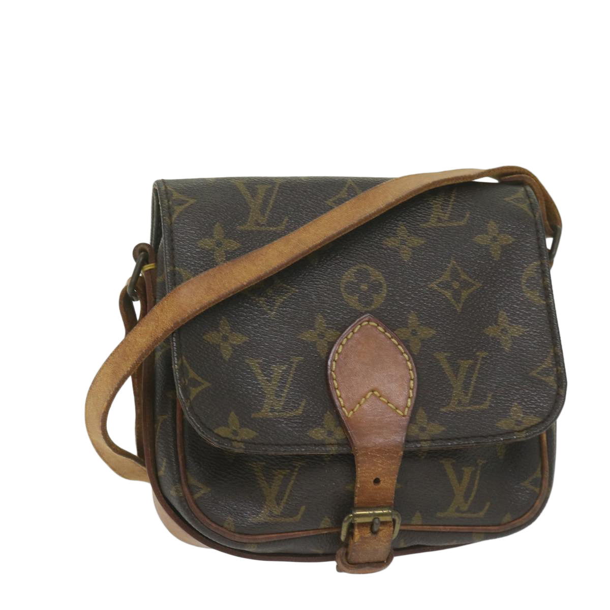 LOUIS VUITTON Monogram Cartouchiere PM Shoulder Bag M51254 LV Auth 63226