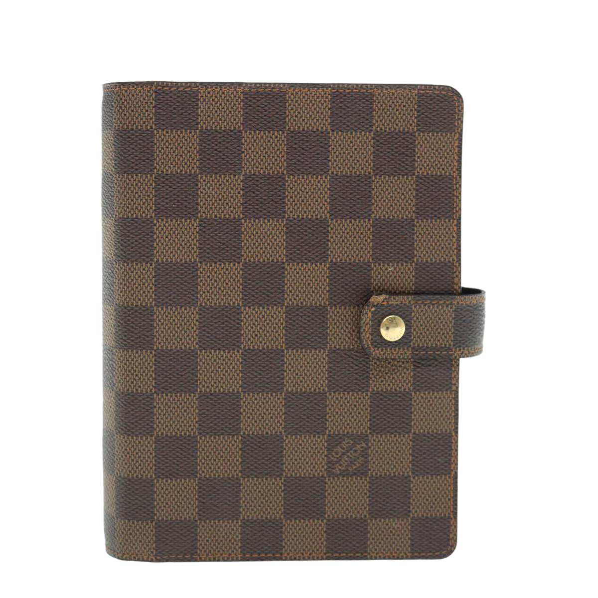 LOUIS VUITTON Damier Ebene Agenda MM Day Planner Cover R20240 LV Auth 63236