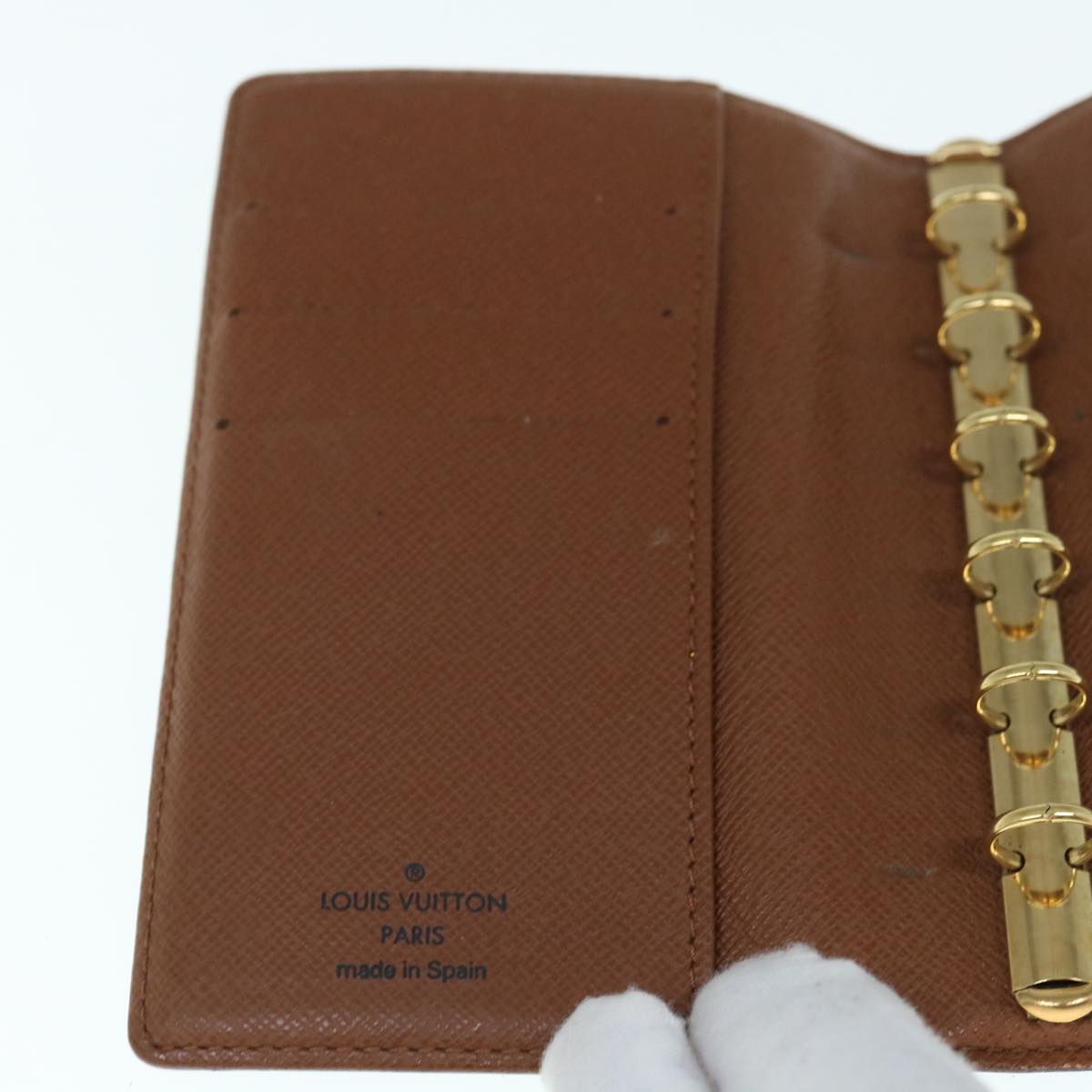 LOUIS VUITTON Monogram Agenda PM Day Planner Cover R20005 LV Auth 63238