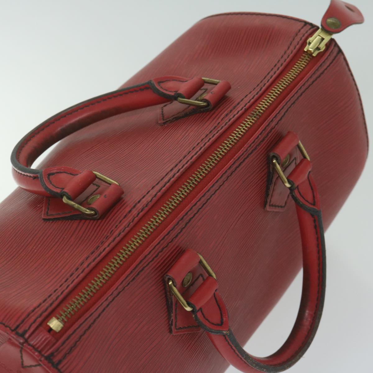 LOUIS VUITTON Epi Speedy 25 Hand Bag Castilian Red M43017 LV Auth 63241