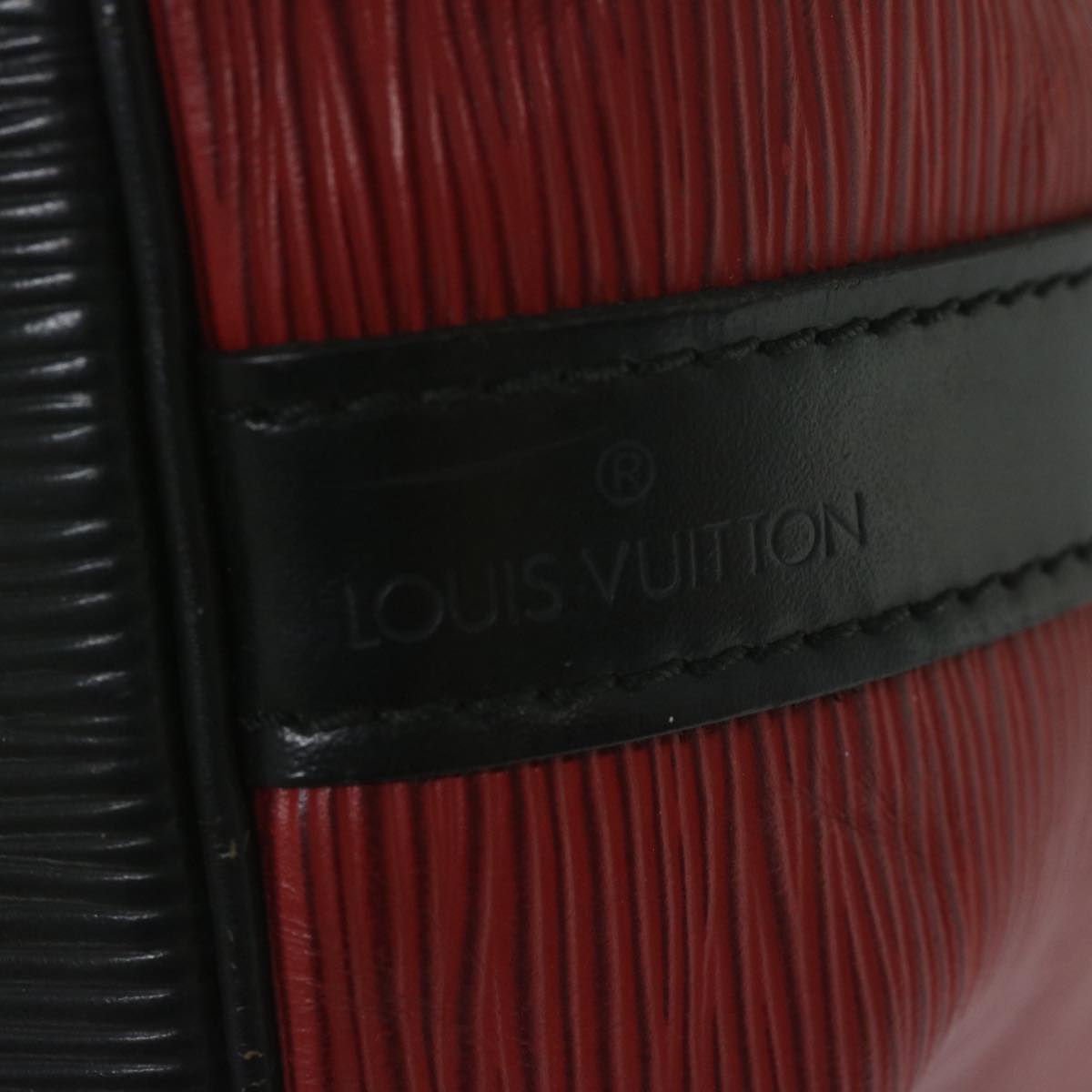 LOUIS VUITTON Epi Petit Noe Shoulder Bag Bicolor Black Red M44172 LV Auth 63243