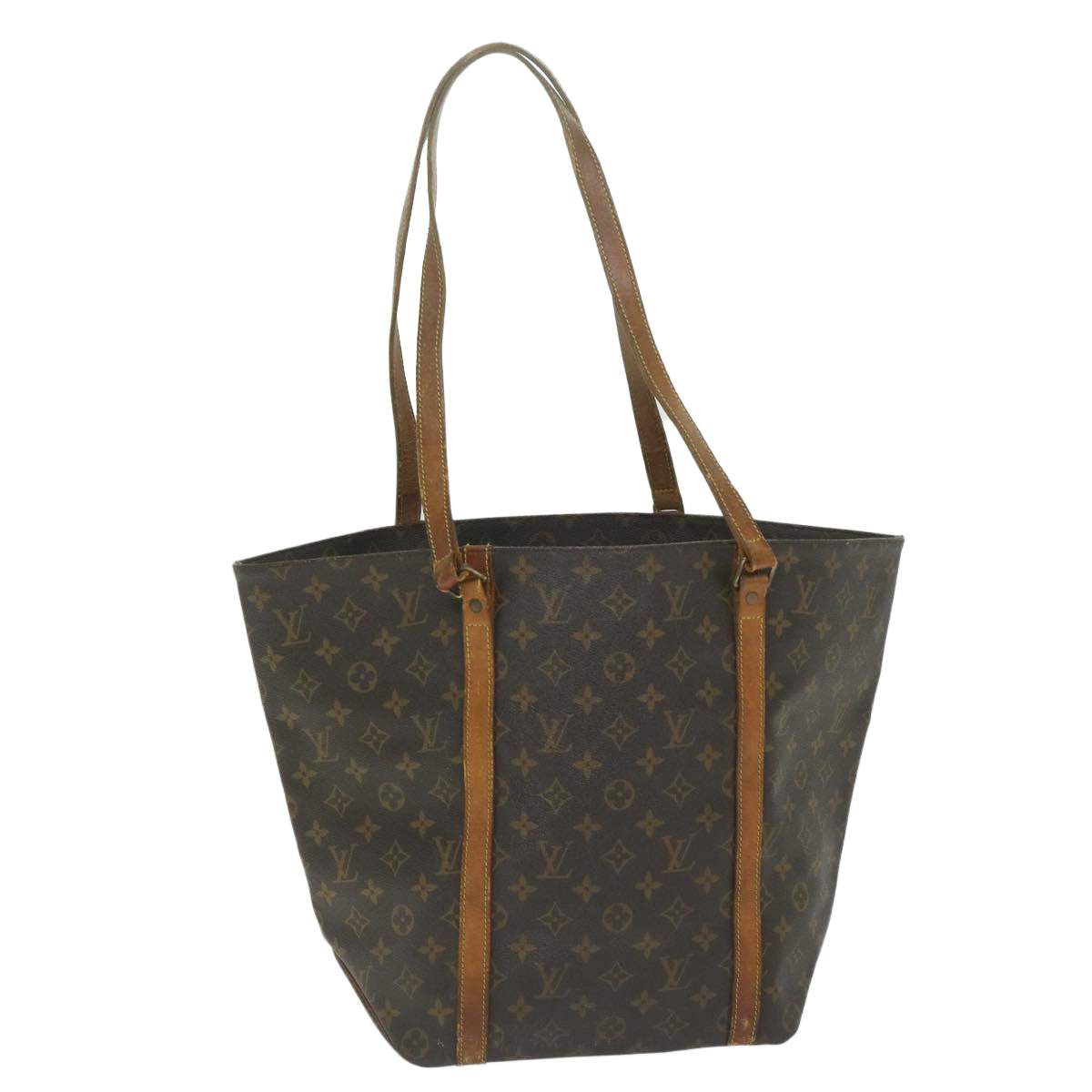 LOUIS VUITTON Monogram Sac Shopping Tote Bag M51108 LV Auth 63254