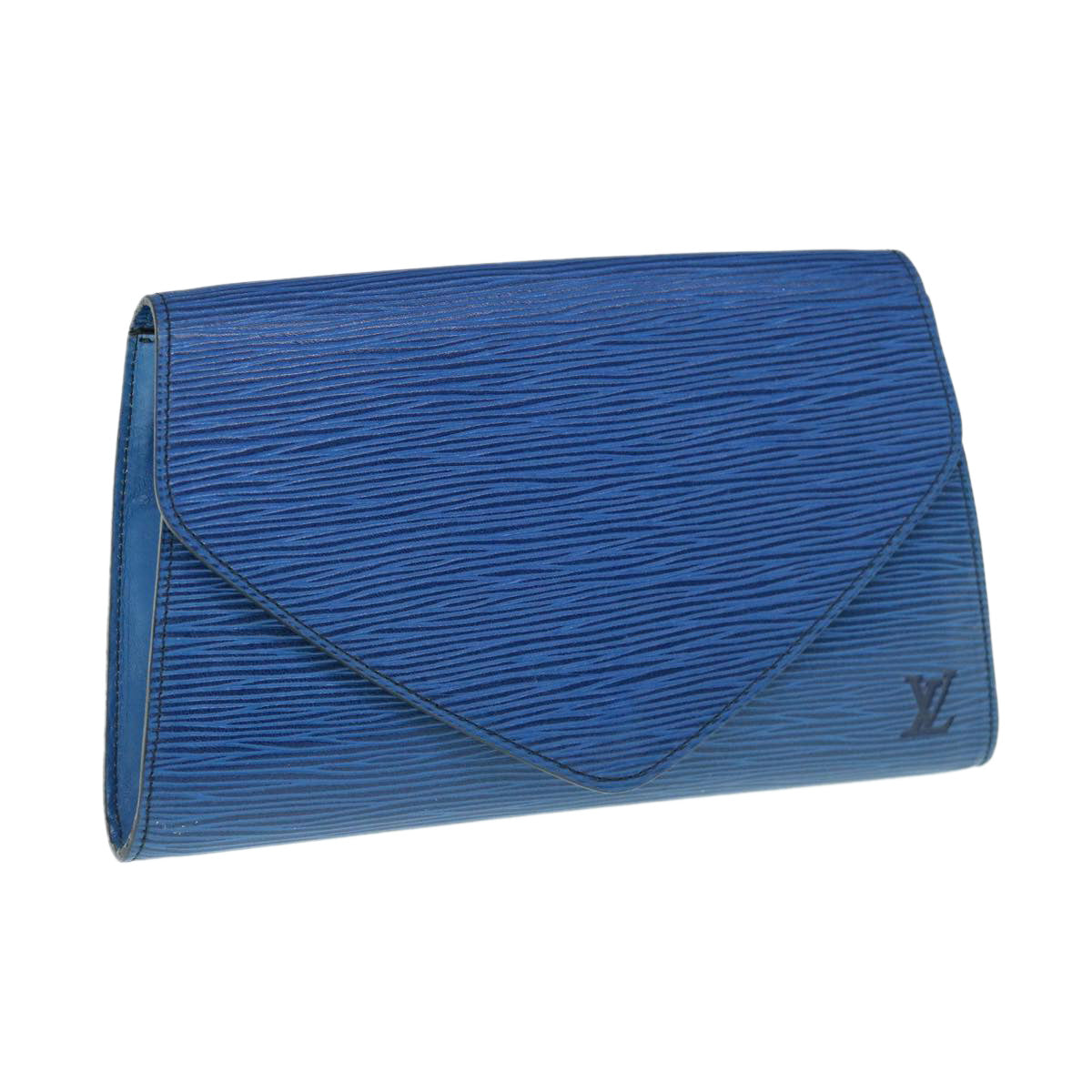 LOUIS VUITTON Epi Art Deco Clutch Bag Blue M52635 LV Auth 63271