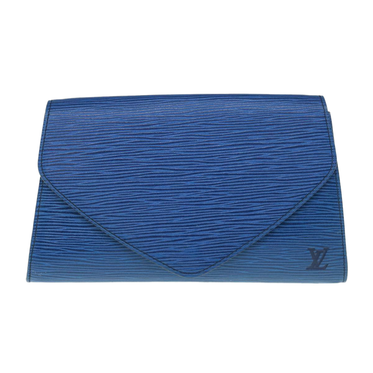 LOUIS VUITTON Epi Art Deco Clutch Bag Blue M52635 LV Auth 63271