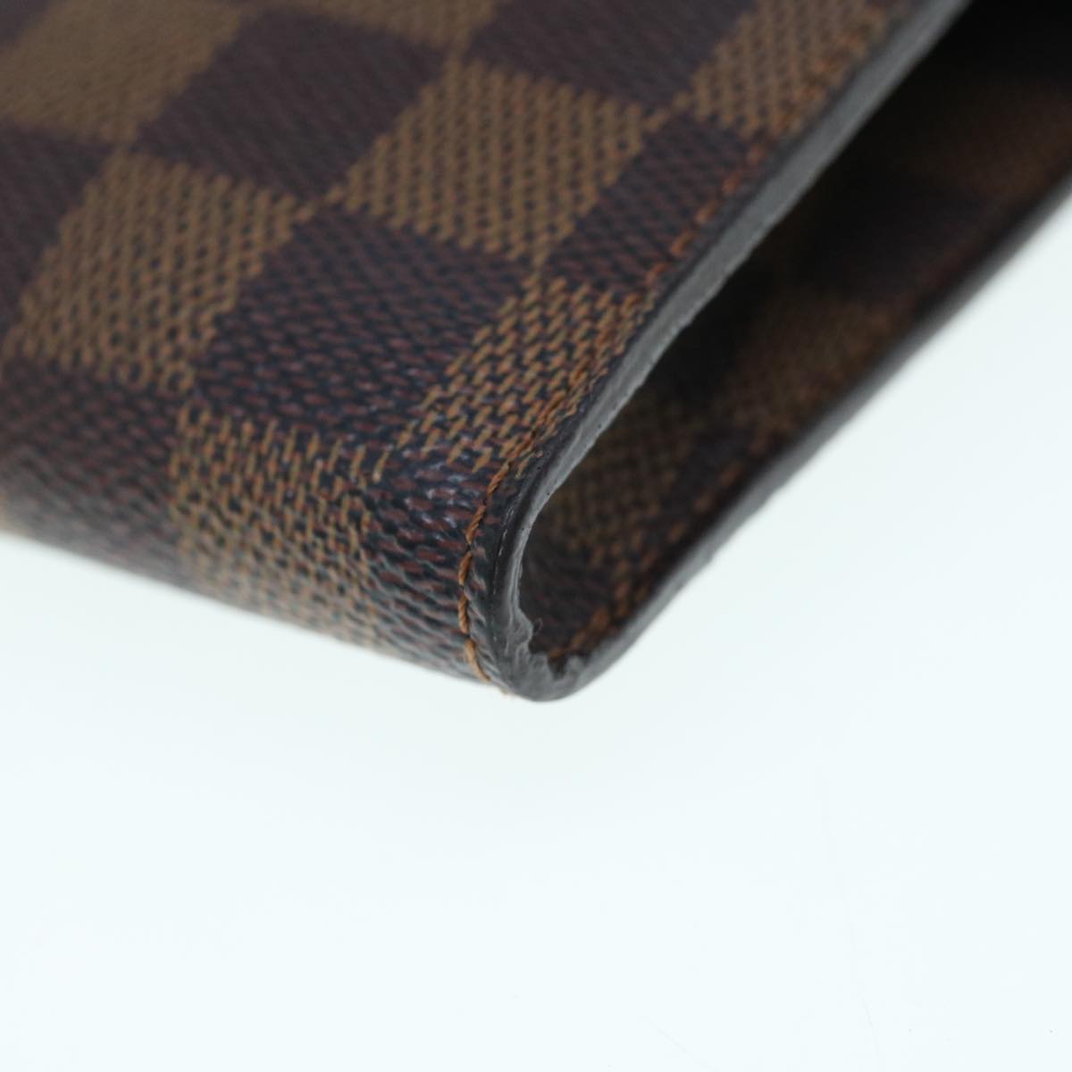 LOUIS VUITTON Damier Ebene Marais Pouch LV Auth 63274