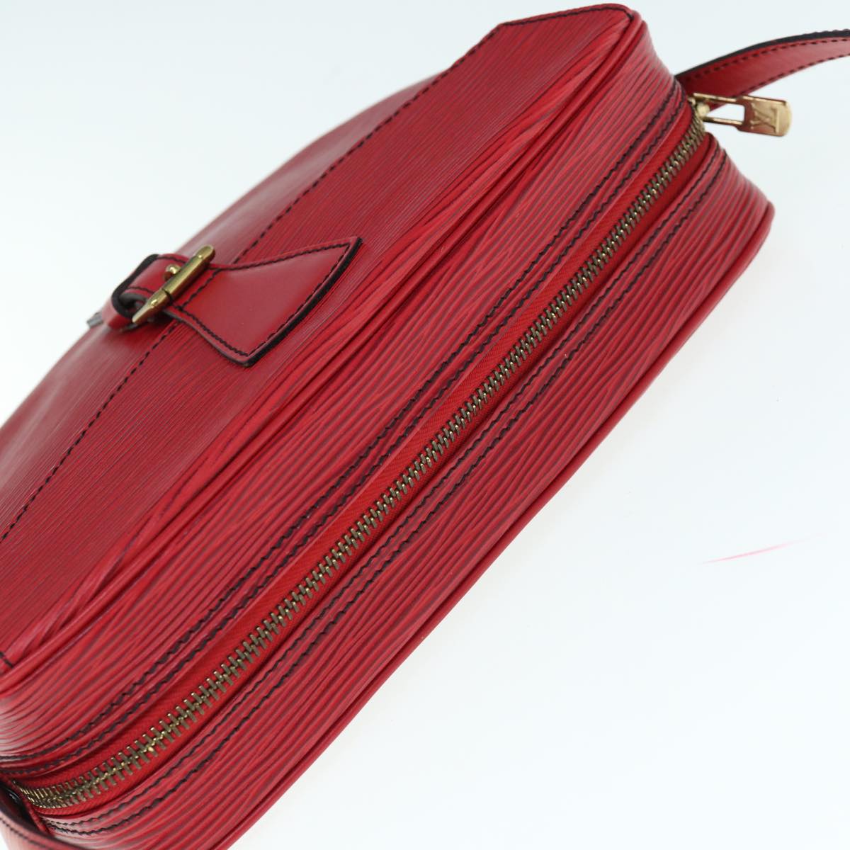 LOUIS VUITTON Epi Jeune Fille MM Shoulder Bag Red M52157 LV Auth 63301