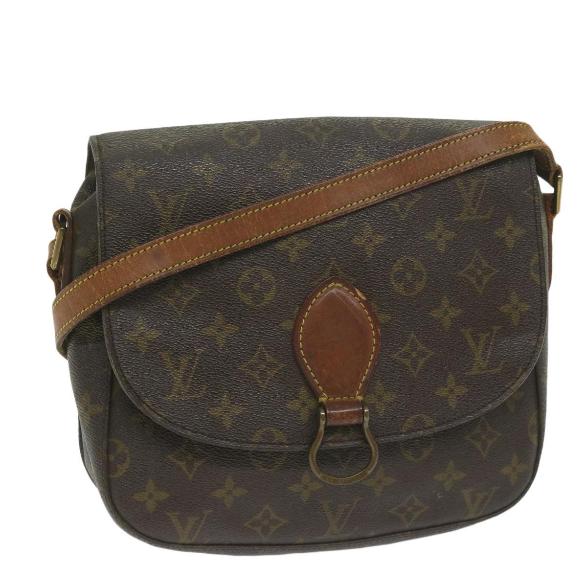 LOUIS VUITTON Monogram Saint Cloud GM Shoulder Bag M51242 LV Auth 63306