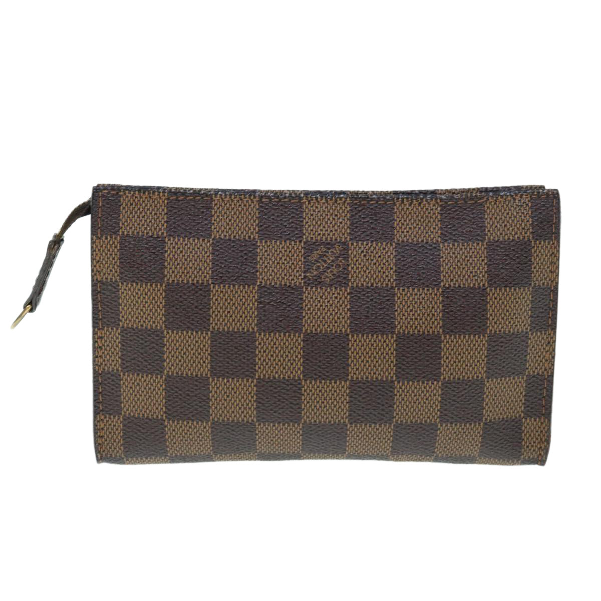 LOUIS VUITTON Damier Ebene Marais Pouch LV Auth 63343