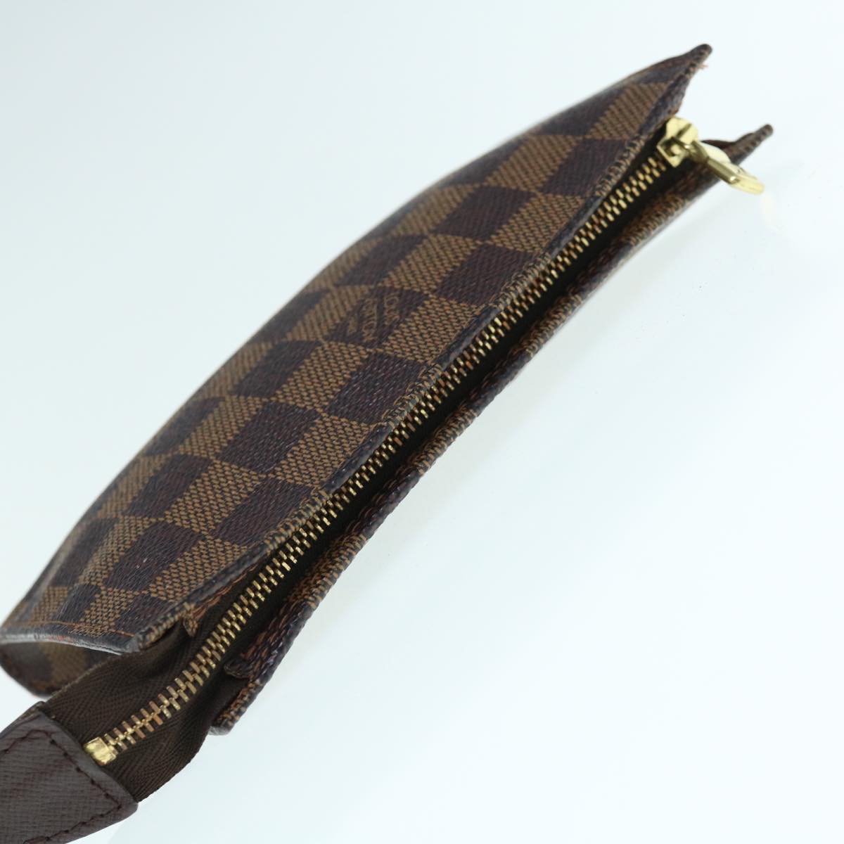 LOUIS VUITTON Damier Ebene Marais Pouch LV Auth 63343