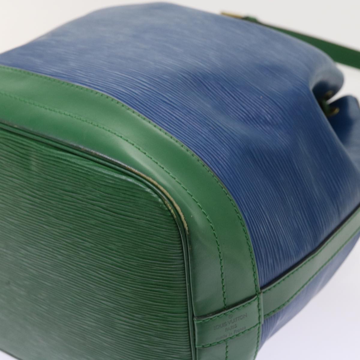 LOUIS VUITTON Epi Noe Shoulder Bag Bicolor Green Blue M44044 LV Auth 63358