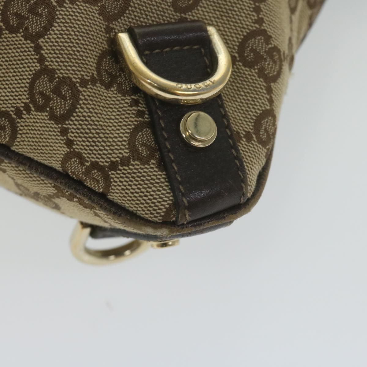 GUCCI GG Canvas Shoulder Bag Beige 130942 Auth 63392