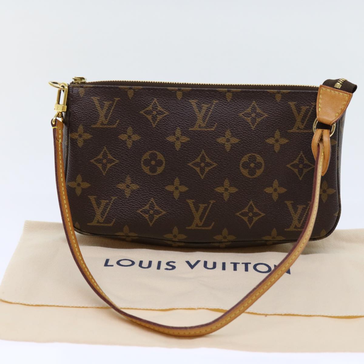 LOUIS VUITTON Monogram Pochette Accessoires Pouch M51980 LV Auth 63413A