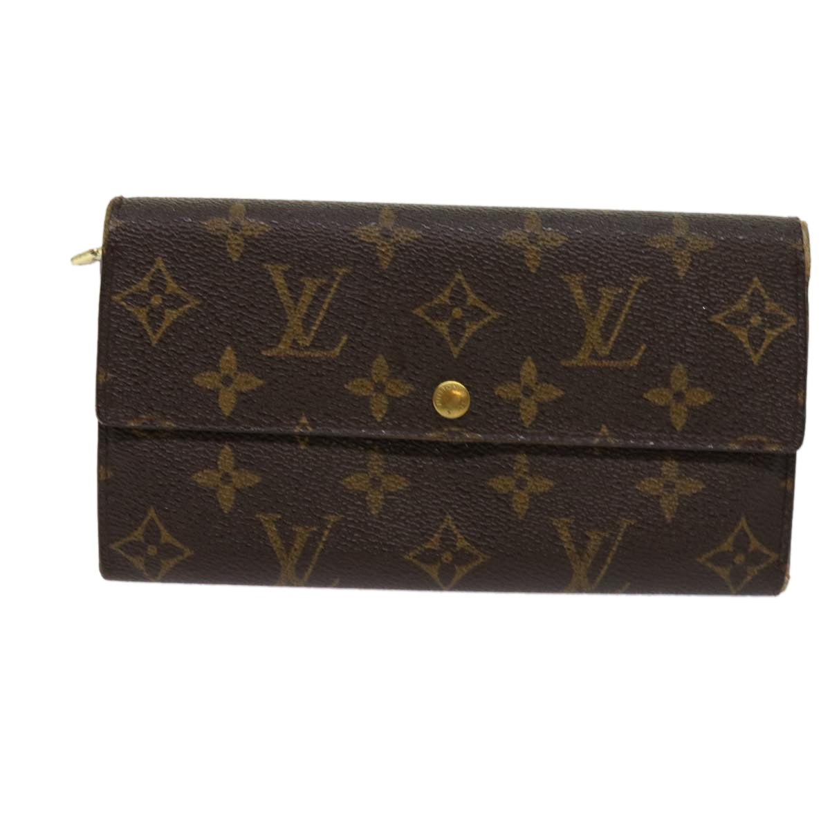 LOUIS VUITTON Monogram Pochette Porte Monnaie Credit Wallet M61725 Auth 63420