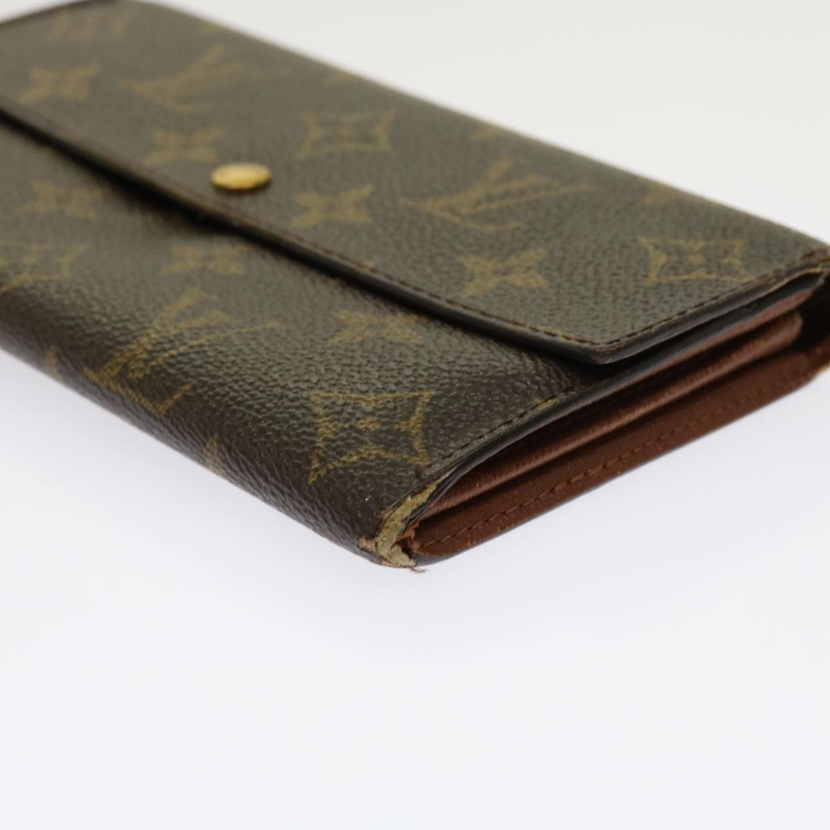 LOUIS VUITTON Monogram Pochette Porte Monnaie Credit Wallet M61725 Auth 63420