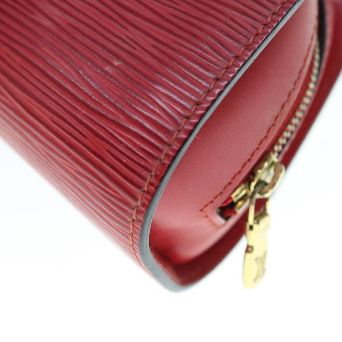 LOUIS VUITTON Epi Dauphine PM Pouch Red M48447 LV Auth 63421