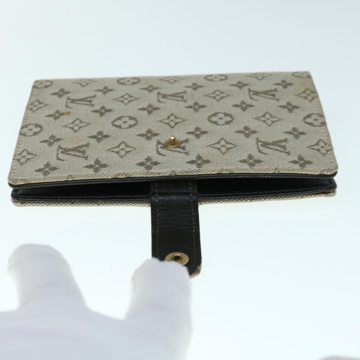 LOUIS VUITTON Monogram Mini Agenda PM Day Planner Cover Khaki R20911 Auth 63423