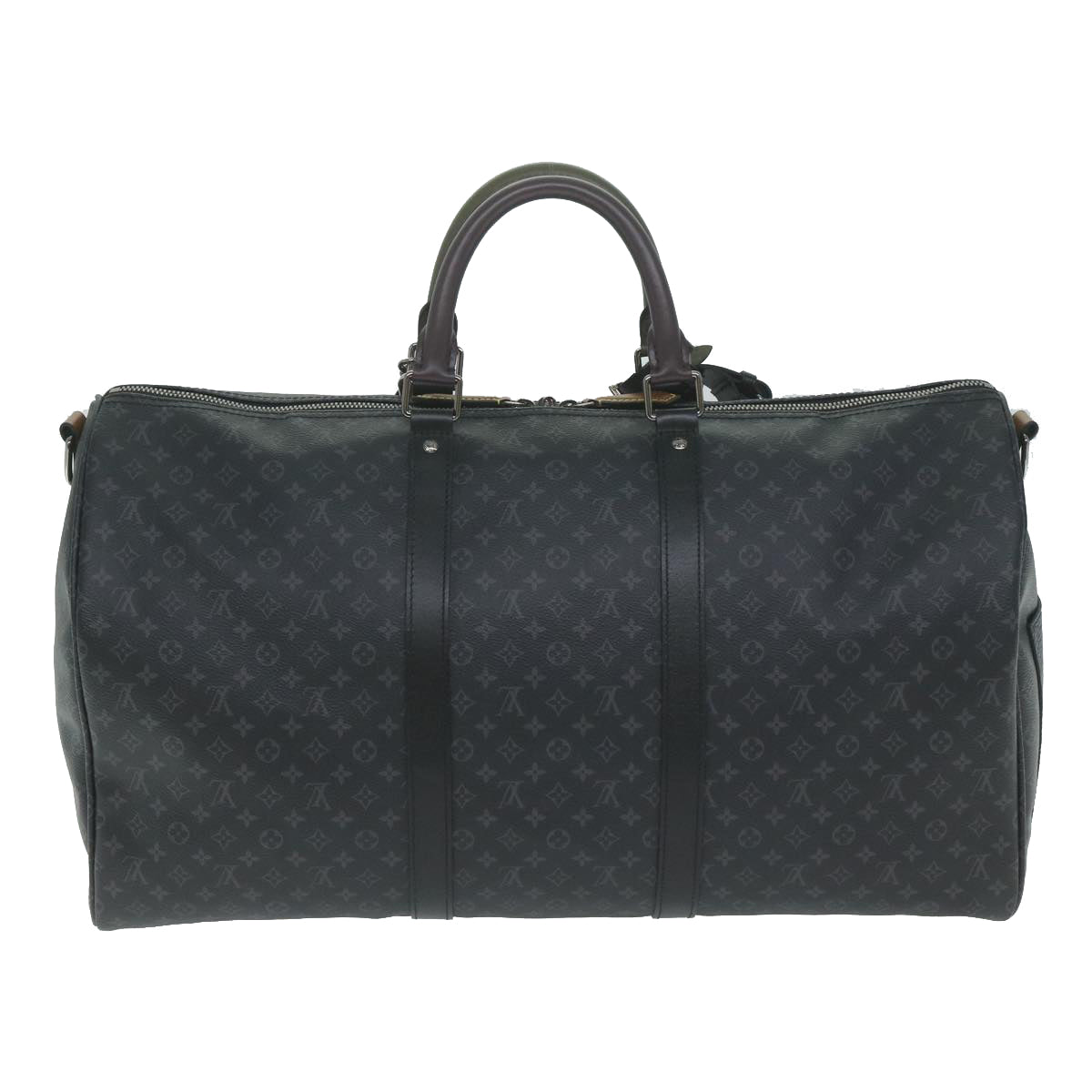 LOUIS VUITTON Monogram Eclipse Keepall Bandouliere 50 Bag M56856 LV Auth 63543S