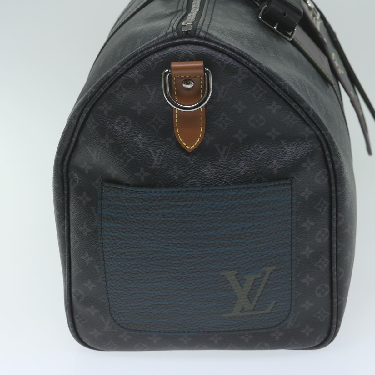 LOUIS VUITTON Monogram Eclipse Keepall Bandouliere 50 Bag M56856 LV Auth 63543S