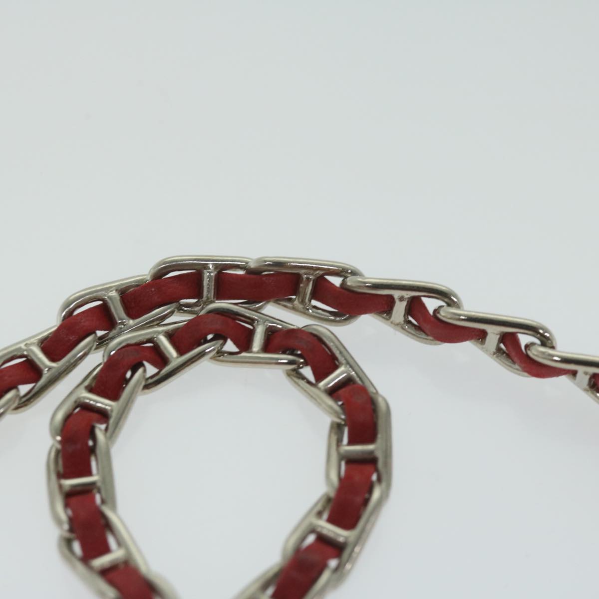 PRADA Chain Shoulder Bag Nylon Red Auth 63571