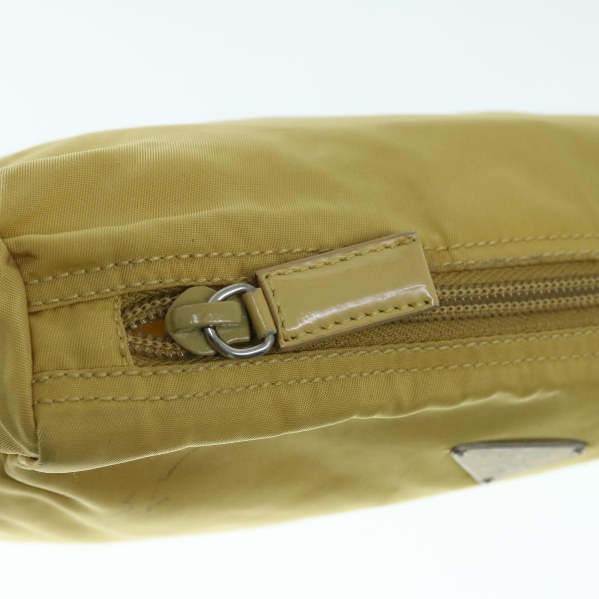 PRADA Pouch Nylon Yellow Auth 63628