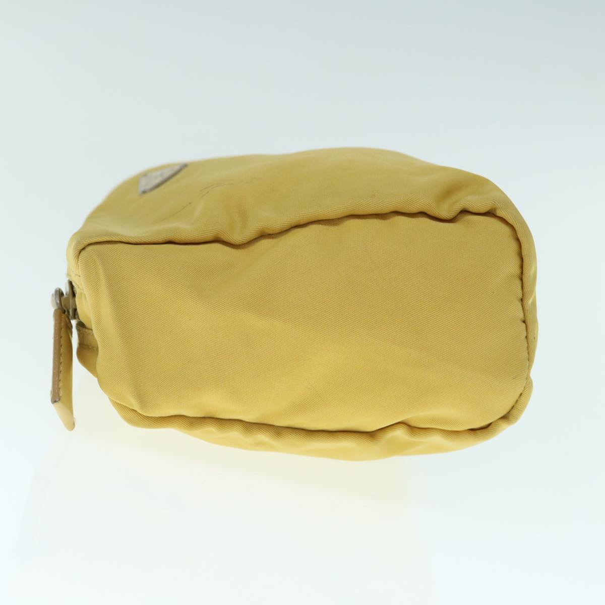 PRADA Pouch Nylon Yellow Auth 63628