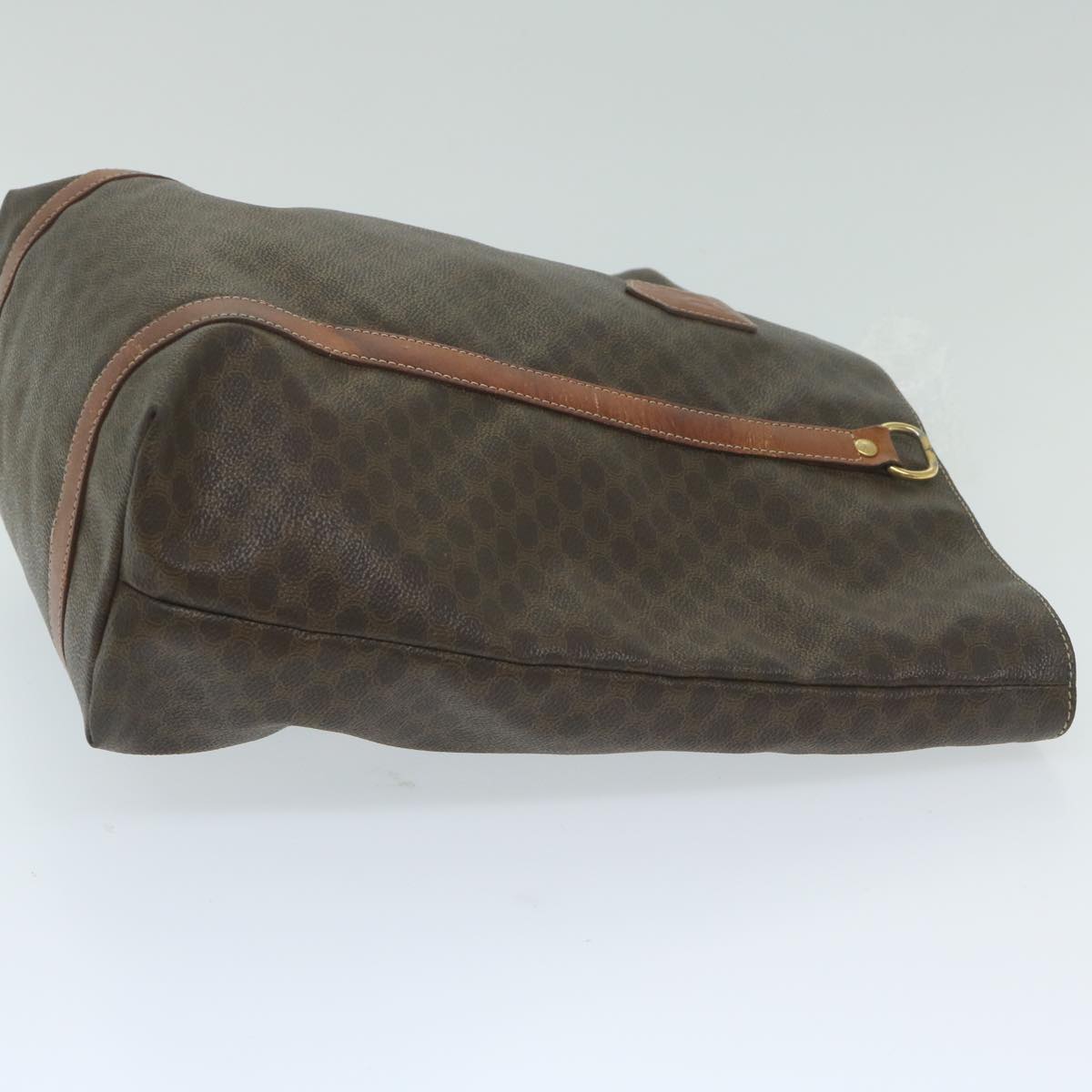 CELINE Macadam Canvas Tote Bag PVC Leather Brown Auth 63637