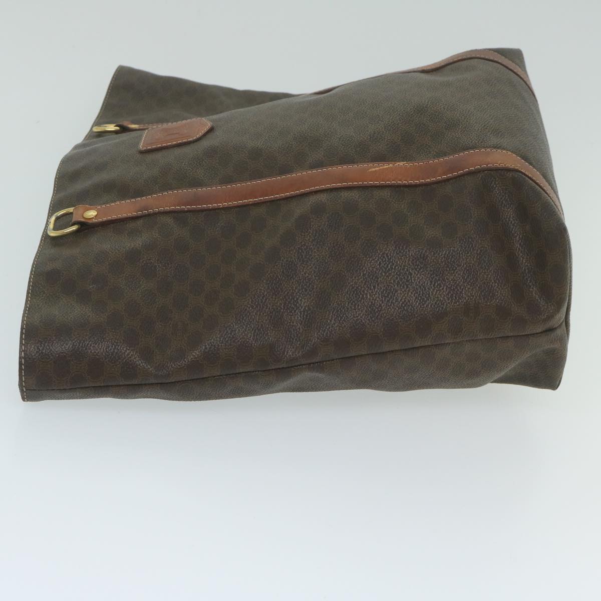 CELINE Macadam Canvas Tote Bag PVC Leather Brown Auth 63637