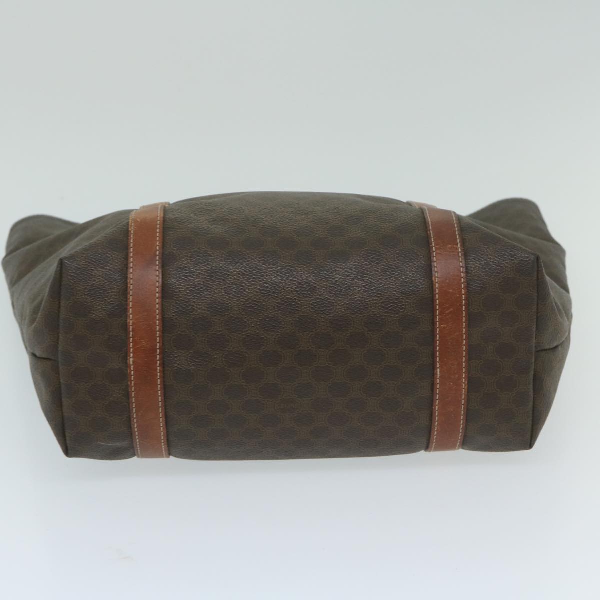 CELINE Macadam Canvas Tote Bag PVC Leather Brown Auth 63637