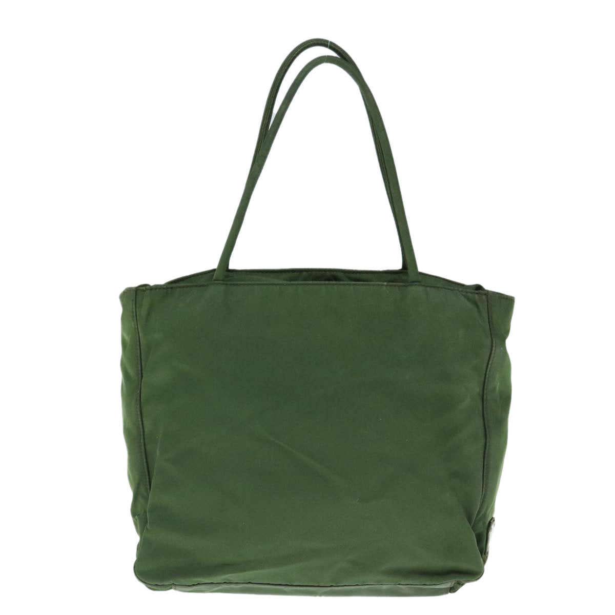 PRADA Hand Bag Nylon Green Auth 63703