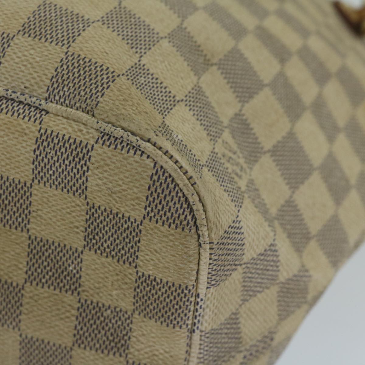 LOUIS VUITTON Damier Azur Neverfull MM Tote Bag N41605 LV Auth 63726