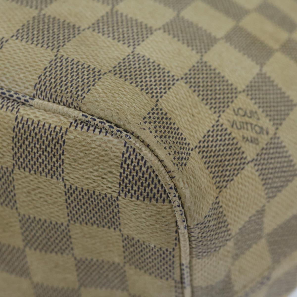 LOUIS VUITTON Damier Azur Neverfull MM Tote Bag N41605 LV Auth 63726