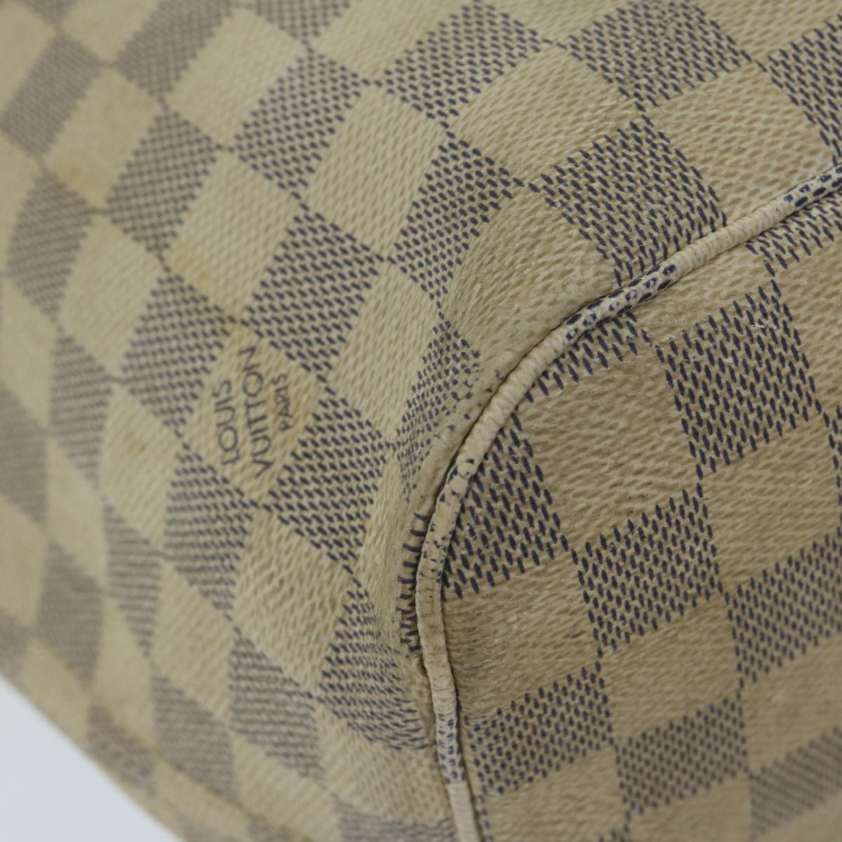 LOUIS VUITTON Damier Azur Neverfull MM Tote Bag N41605 LV Auth 63726