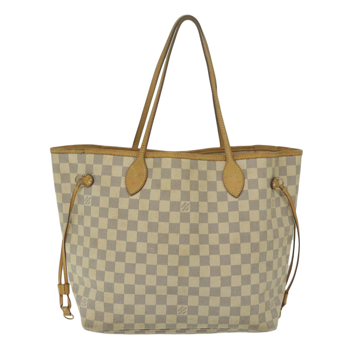 LOUIS VUITTON Damier Azur Neverfull MM Tote Bag N41605 LV Auth 63726