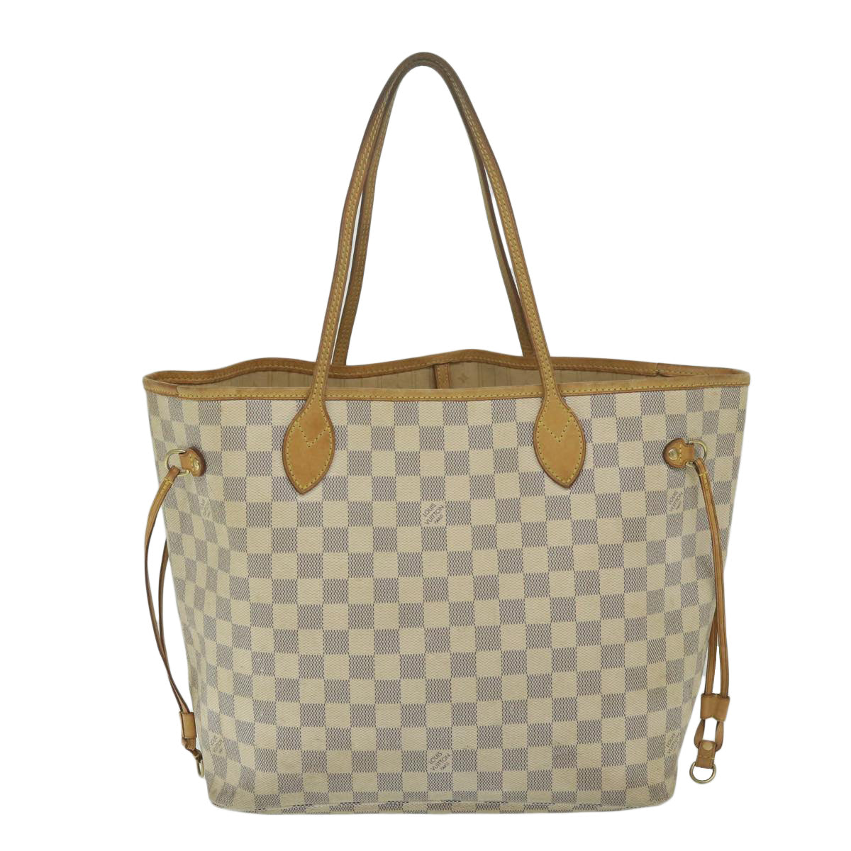 LOUIS VUITTON Damier Azur Neverfull MM Tote Bag N41605 LV Auth 63726