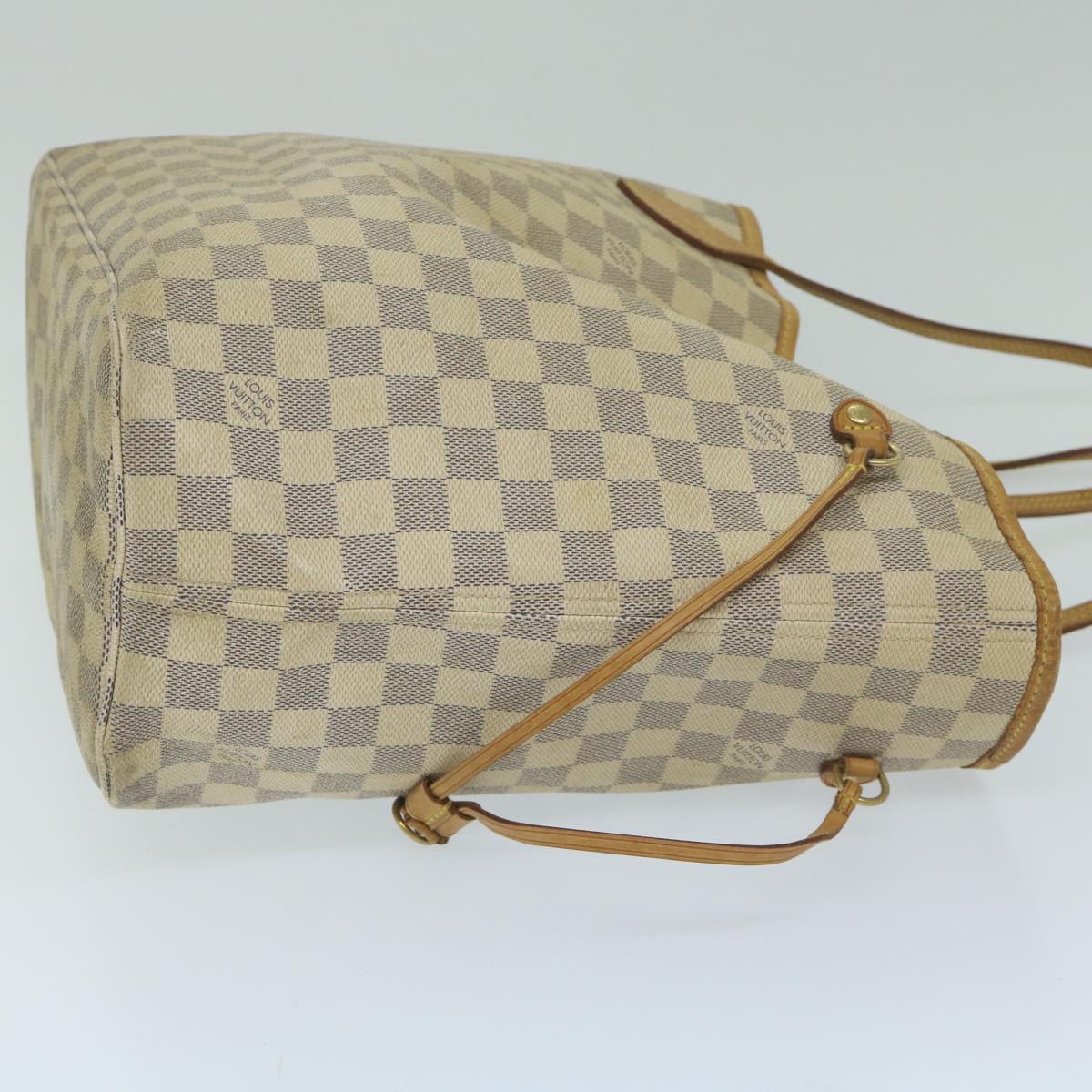 LOUIS VUITTON Damier Azur Neverfull MM Tote Bag N41605 LV Auth 63726