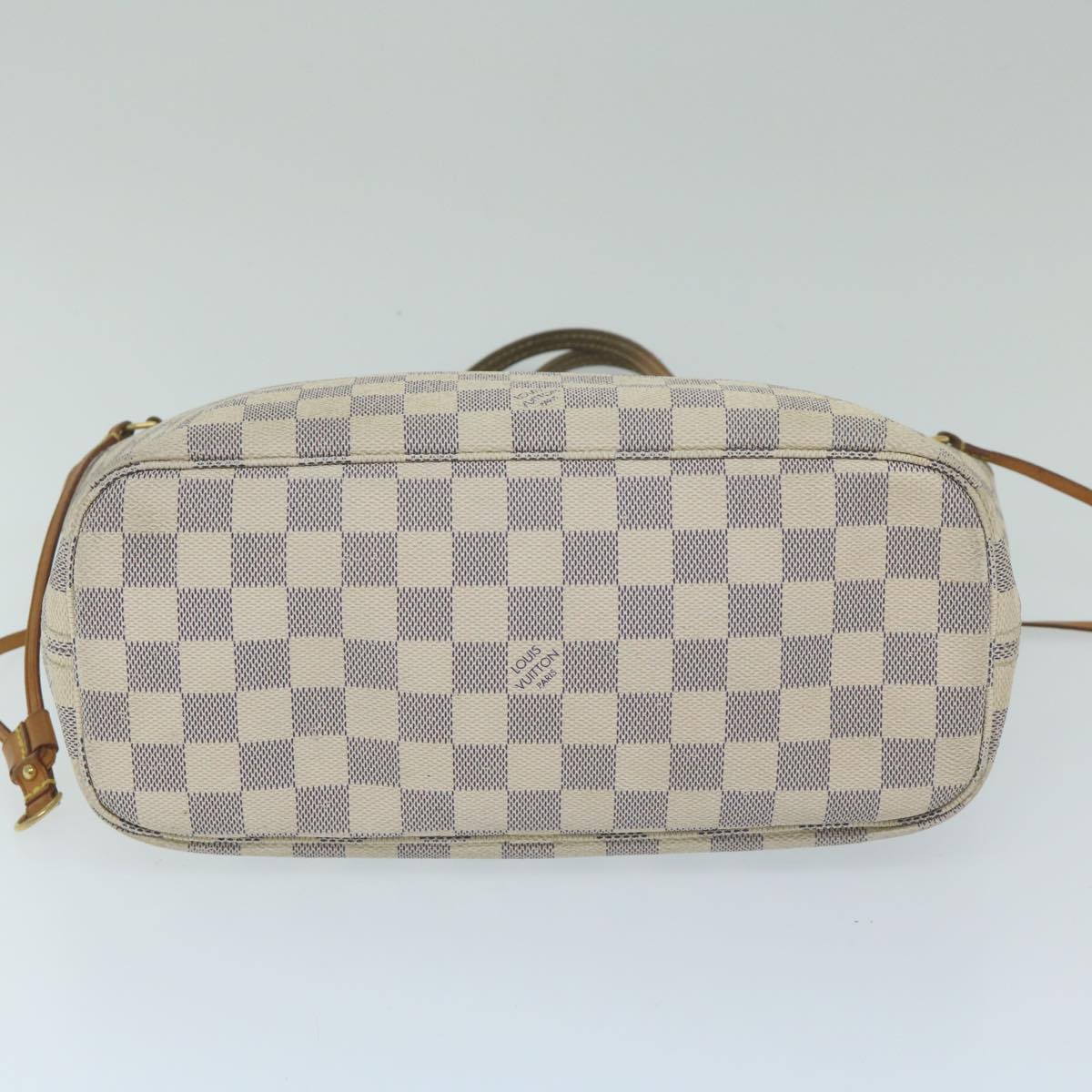 LOUIS VUITTON Damier Azur Neverfull PM Tote Bag N41362 LV Auth 63728